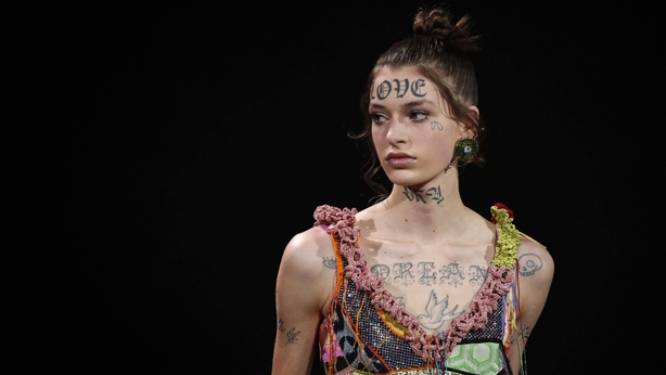 A model wears a creation for the Viktor & Rolf Haute Couture Spring/Summer 2020 fashion collection (Francois Mori/AP)