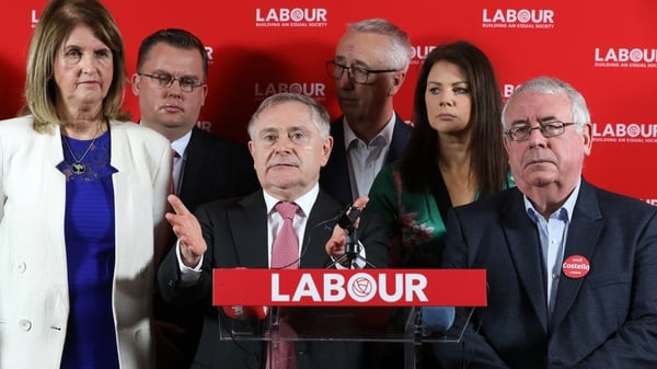 Labour leader Brendan Howlin launching the party's election manifesto (photo RollingNews.ie)