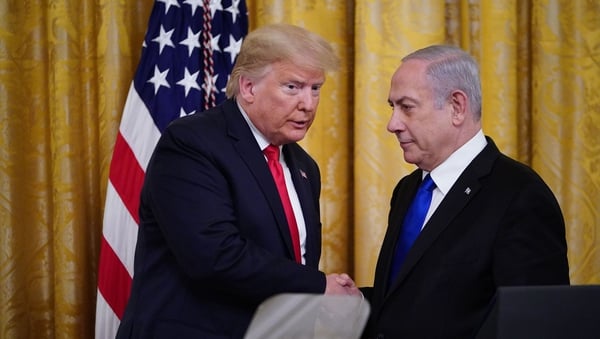 Donald Trump and Benjamin Netanyahu at the White House