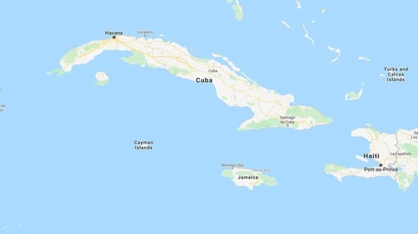 The epicenter of the quake was between Jamaica, the Cayman Islands and Cuba