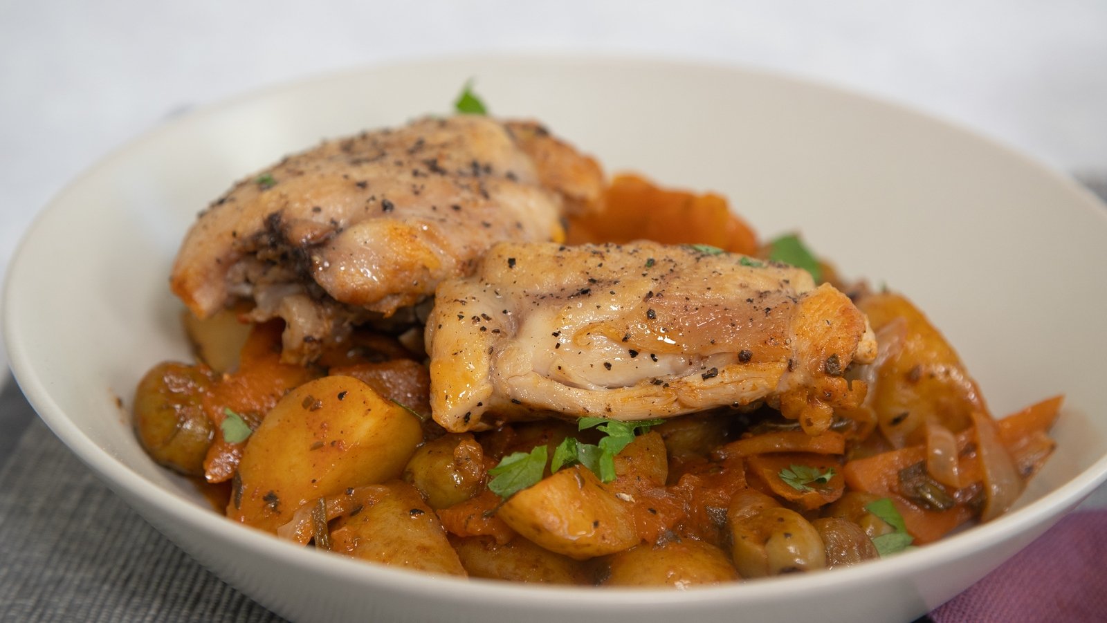 Braised Chicken Thighs with Olives & Potatoes OT