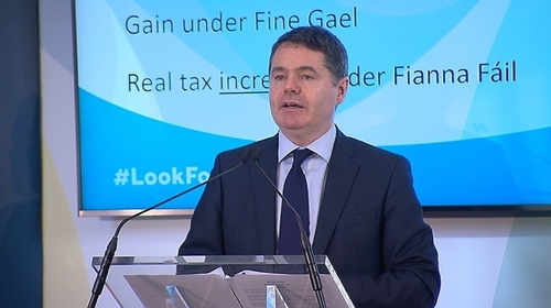 Fine Gael's Paschal Donohoe criticised the spending and tax plans of Fianna Fáil and Sinn Féin