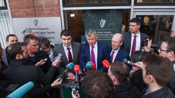 The announcement of the rescue package was made outside the Department of Sport