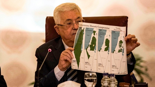 Mahmoud Abbas made the announcement at an Arab League meeting in Cairo