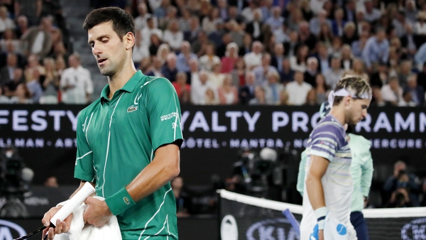 Novak Djokovic beat Dominic Thiem in the 2020 final in Melbourne