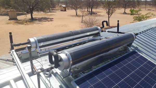 Part of the SolaFin2Go project installation in Jamataka in Botswana