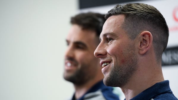 John Cooney, right, and Conor Murray during the press conference