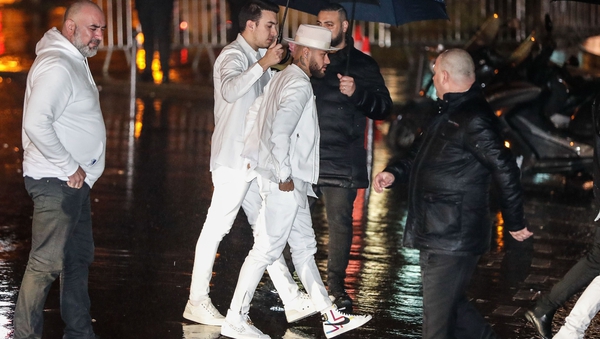 Neymar held a 'white' themed party in Paris on Sunday