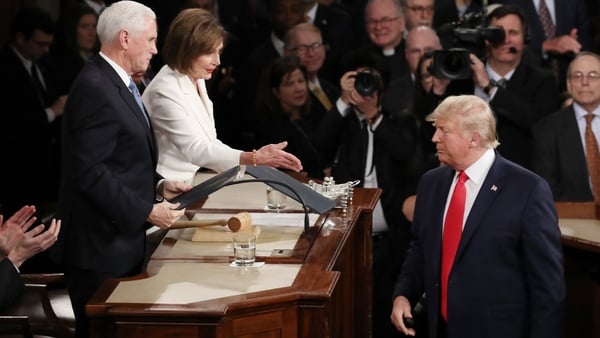 Donald Trump refused to shake hands with Nancy Pelosi