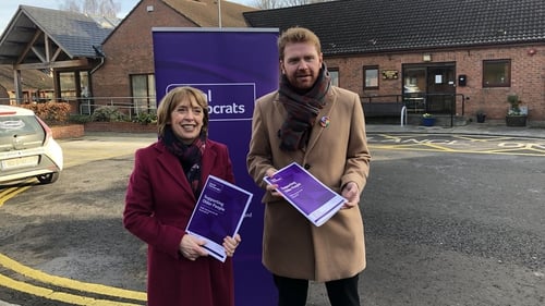 Róisín Shortall and Gary Gannon of the Social Democrats, launching the party's housing proposals for older people
