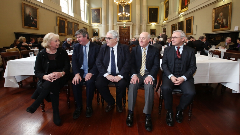 Presidents Patricia Ryan (Circuit Court), George Birmingham (Court of Appeal), Frank Clarke (Chief Justice), Peter Kelly (High Court) and Colin Daly (District Court) at the first meeting of the Judicial Council in February 2020. Photo: Rolling News