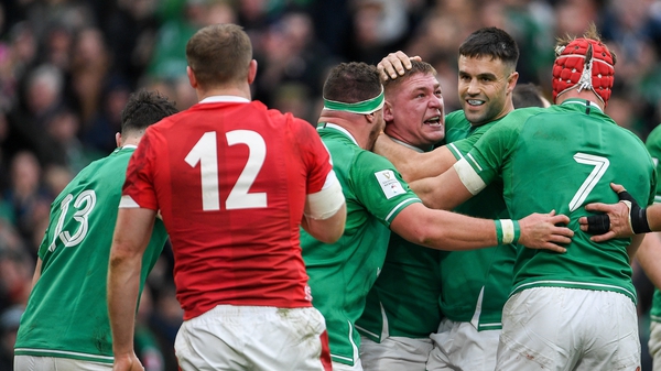 Tries from Jordan Larmour, Tadhg Furlong (c), Josh van der Flier and Andrew Conway led Ireland to victory