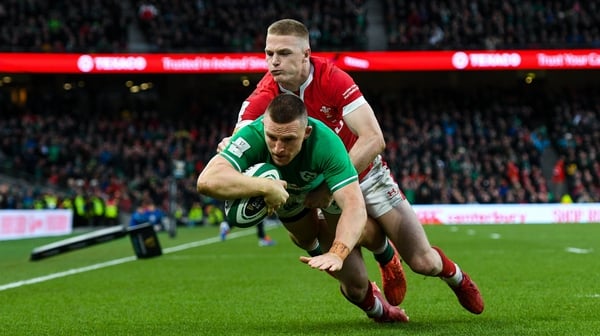 Andrew Conway scored Ireland's fourth try of the afternoon