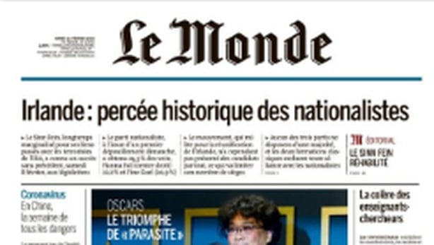 Le Monde front page