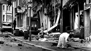The aftermath of an IRA car bomb in Bangor, Co Down in October 1992. Photo: EPA/AFP via Getty Images The aftermath of an IRA car bomb in Bangor, Co Down in October 1992. Photo: EPA/AFP via Getty Images