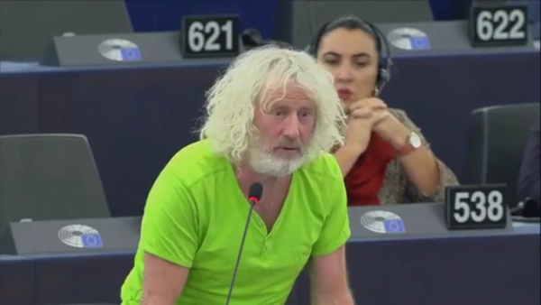 Mick Wallace made the remark at a European Parliament meeting about the Venezuelan presidential crisis