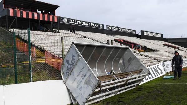 Dalymount Park has been buffeted by high winds