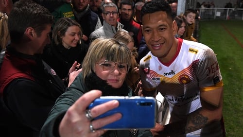Super League and Catalans investigate rainbow flag ban at Israel Folau debut