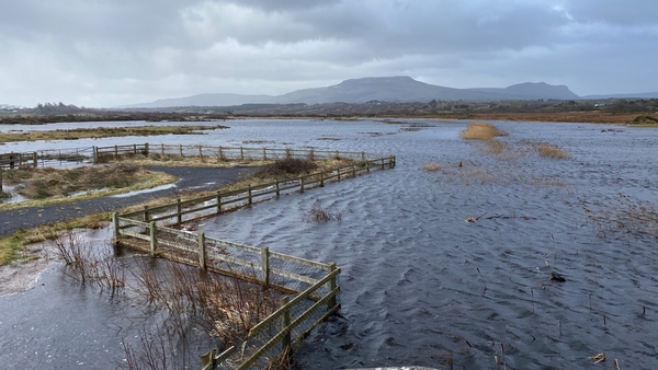 Fields in the Tullaghan/Bundoran area have been flooded after the River Drowes burst its banks