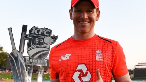 Eoin Morgan scored 57 not out to clinch a series win for England