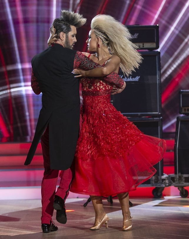 Brian Dowling and Laura Nolan danced the Tango to Prince's When Doves Cry