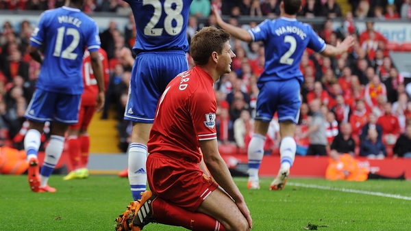 Steven Gerrard was captain of Liverpool when they finished two points behind City in 2014