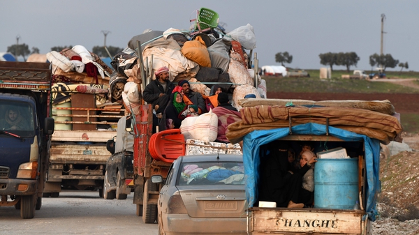Syrian civil war has caused over 800,000 people to flee the Idlib and Aleppo provinces since December