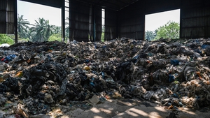 Plastic waste at an abandoned factory in Jenjarom, outside Kuala Lumpur, last March