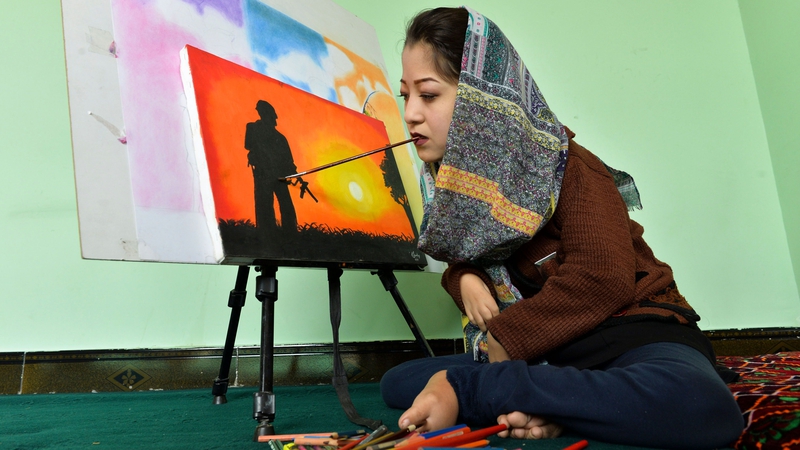 Afghan artist with disabilities starts training centre