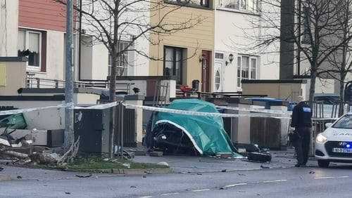 The scene of the crash in Knocknaheeny, Cork