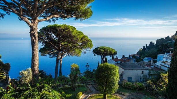 View of the coastline from the ornamental ornamental gardens in Ravello, Italy (iStock/PA)