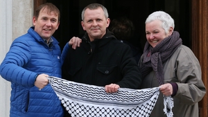 People-Before-Profit's Gino Kenny TD, Richard Boyd Barrett TD, and Bríd Smith TD outside Leinster House (Pic: RollingNews.ie)