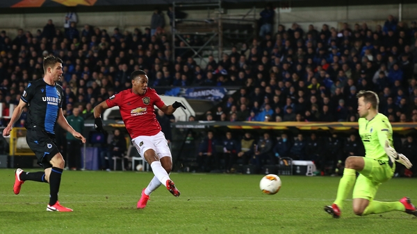 Anthony Martial beats former Liverpool netminder Simon Mignolet