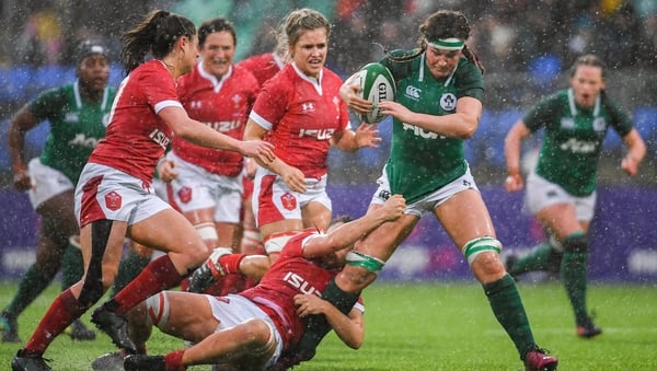 Anna Caplice in action against Wales