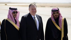 The announcement came as Mike Pompeo visited Saudi Arabia