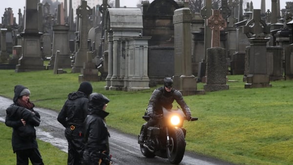 The Press Association reports that filming took place at Glasgow's Necropolis cemetery on Friday All photos: Press Association