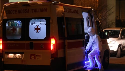 One of those infected by Coronavirus was brought by ambulance to Sacco Hospital in Milan