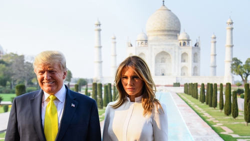 Donald Trump and his wife Melania visited the Taj Mahal during their official visit to India