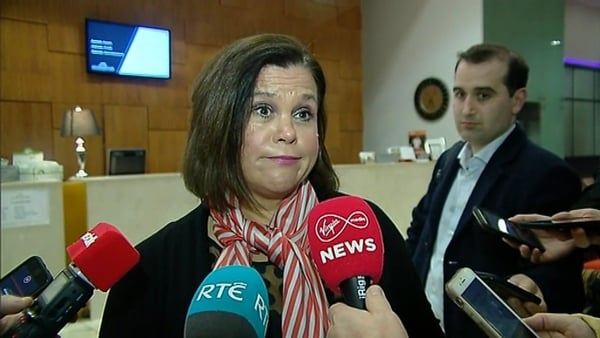 Mary Lou McDonald rejected suggestions that Sinn Féin's meeting was about whipping up support