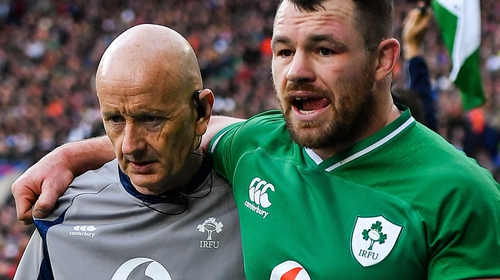 Cian Healy was withdrawn during the first half of Ireland's defeat at Twickenham
