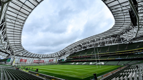 The Aviva Stadium in Dublin was used to accommodate refugees earlier this month