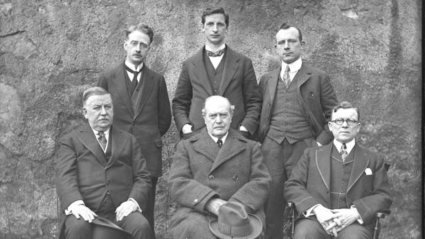 William T Cosgrave and Eamon de Valera meeting Irish-Americans (circa 1919)