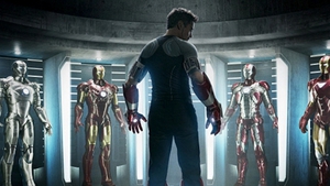 Suits you sir: Tony Stark consults his wardrobe