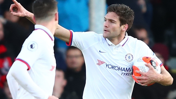 Marcos Alonso scored in either half
