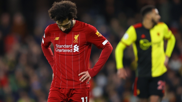 Mo Salah cut a forlorn figure at the end of the game.