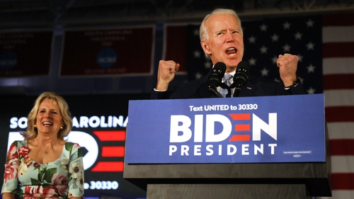 Democratic presidential nomination frontrunner Joe Biden