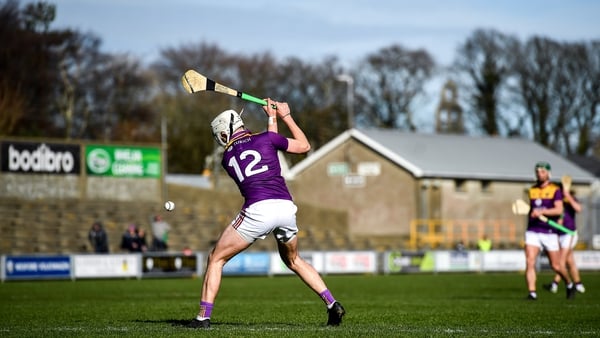 Rory O'Connor of Wexford shoots to score his side's first goal