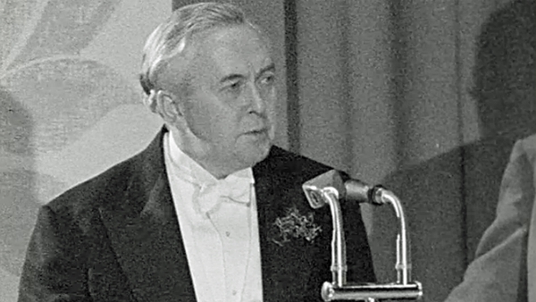Harold Wilson addresses London Irish, St Patrick's Day in 1965
