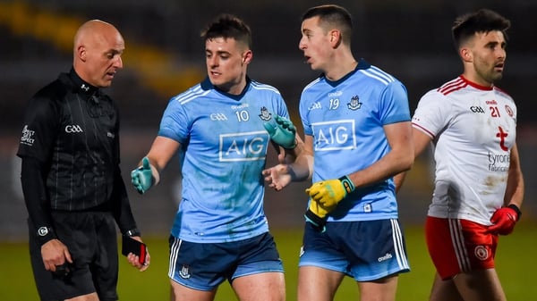 Dublin's Brian Howard (l) said he and his team-mates didn't discuss events at half-time