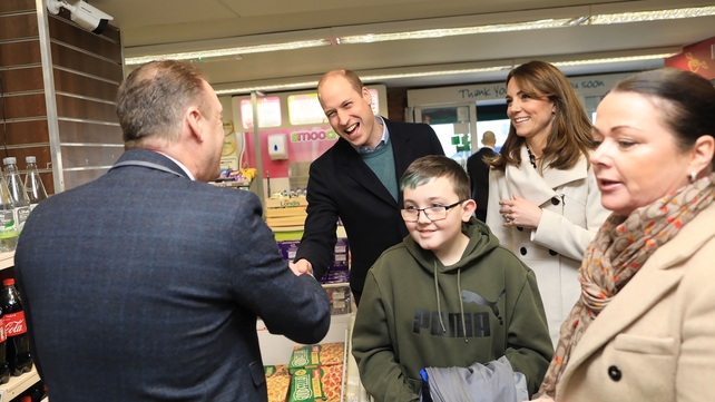 William and Kate paid a visit to the Londis store in Prosperous, Co Kildare (Pic: Julian Behal)